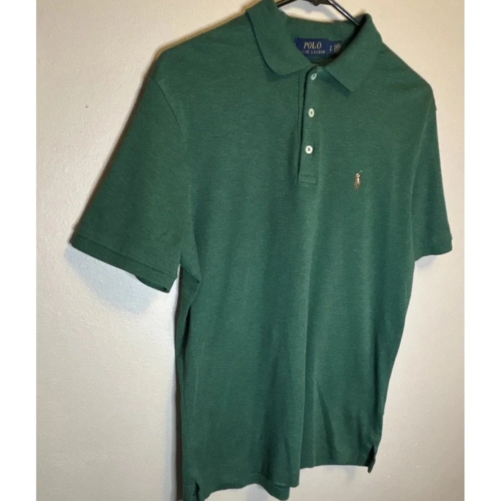 Polo Ralph Lauren Men's Polo Shirt Classic Fit Green Short Sleeve Collared S